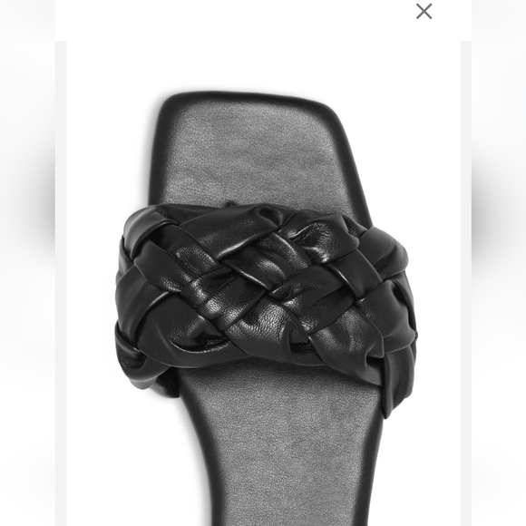 Black Antonni Leather Braided Sandals by Vince Camuto - Picture 7 of 9